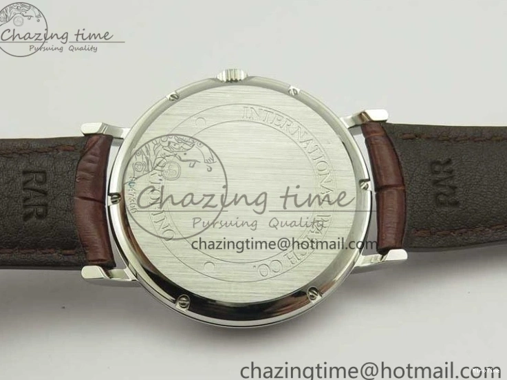 MIROTIME 0305 Portofino Automatic SS TWF 1:1 Best Edition Silver Dial Gold Markers on Brown Leather Strap A Bright 7203